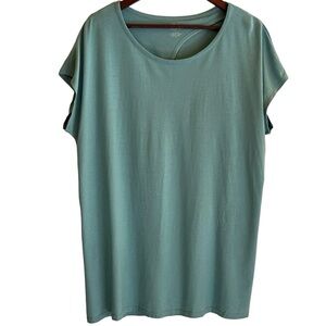 J. Jill Fit Back Keyhole Soft Green Short Sleeve Shirt Women’s XL